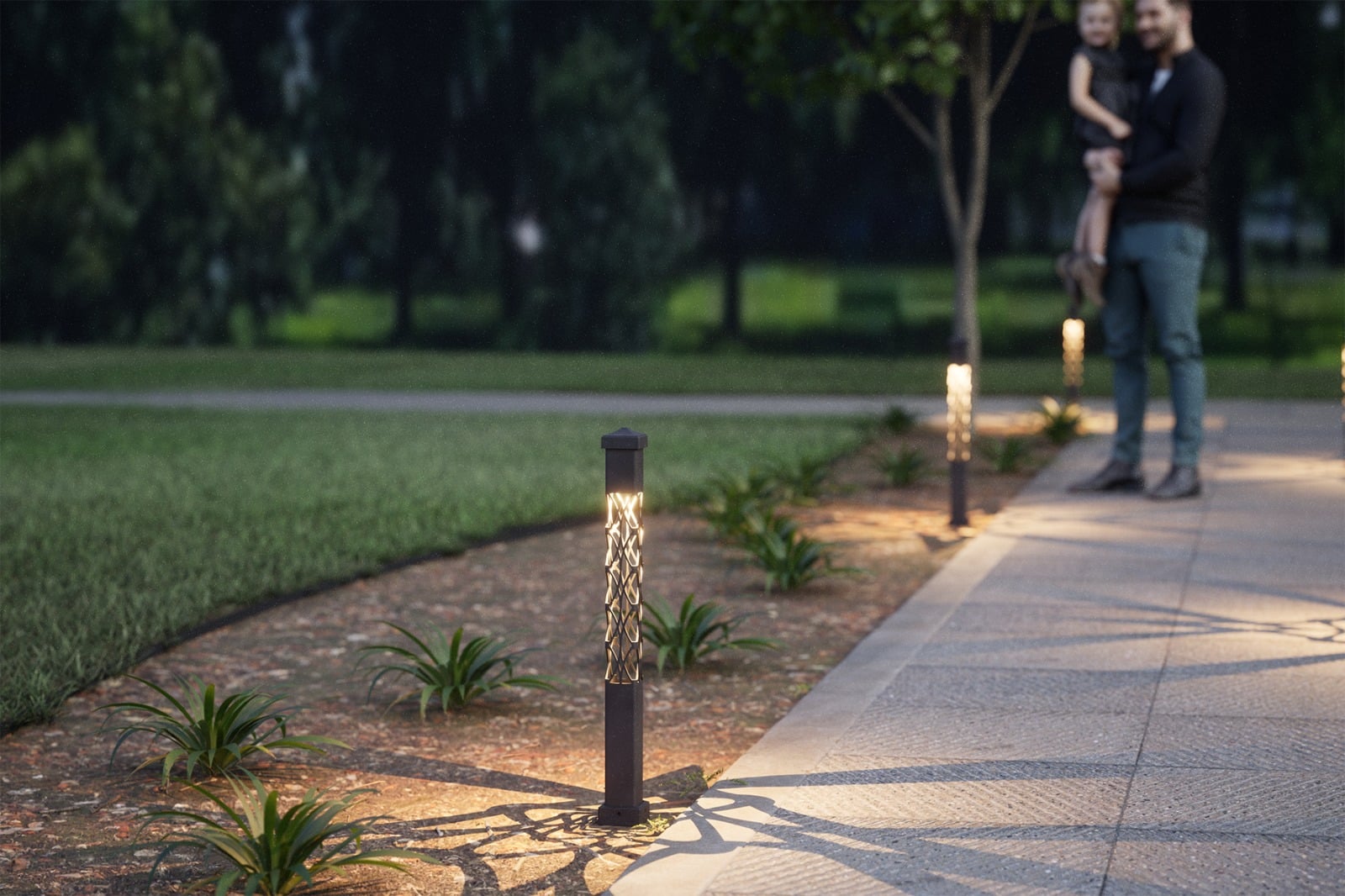 Nightscaping landscape lighting installation